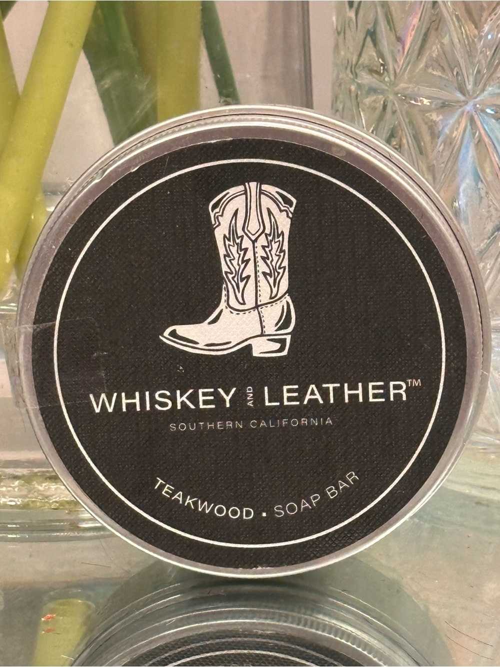 Sand + Fog Whiskey & Leather Teakwood Soap Bar 7oz Western Cowboy Luxury NIB NEW